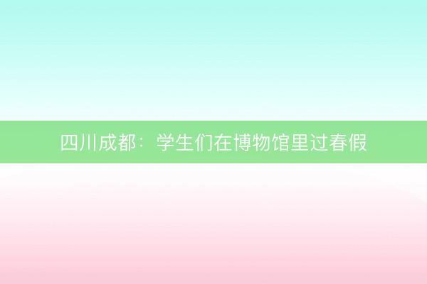 四川成都：学生们在博物馆里过春假