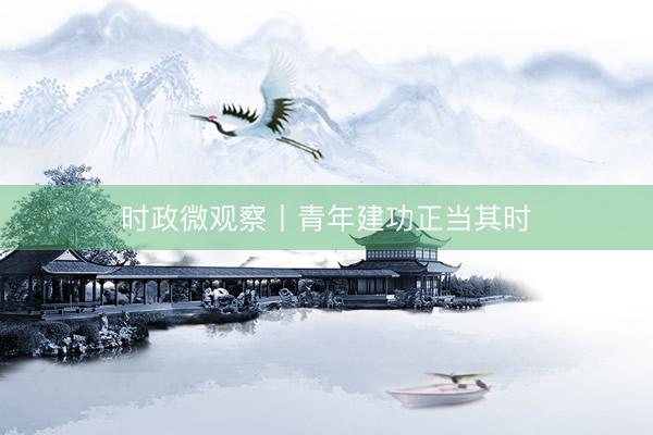 时政微观察丨青年建功正当其时