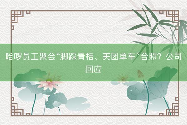 哈啰员工聚会“脚踩青桔、美团单车”合照？公司回应