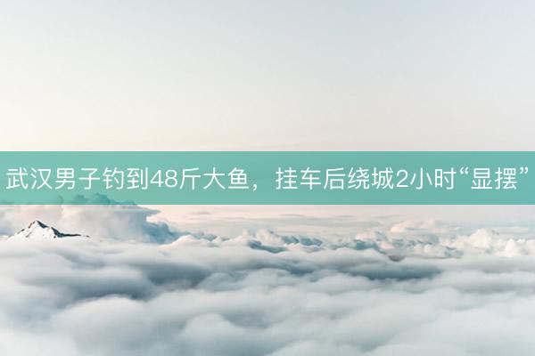 武汉男子钓到48斤大鱼，挂车后绕城2小时“显摆”