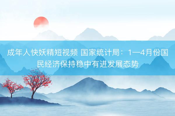 成年人快妖精短视频 国家统计局：1—4月份国民经济保持稳中有进发展态势