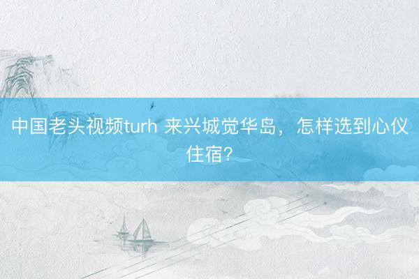 中国老头视频turh 来兴城觉华岛，怎样选到心仪住宿？