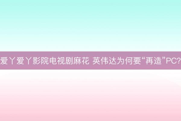爱丫爱丫影院电视剧麻花 英伟达为何要“再造”PC？