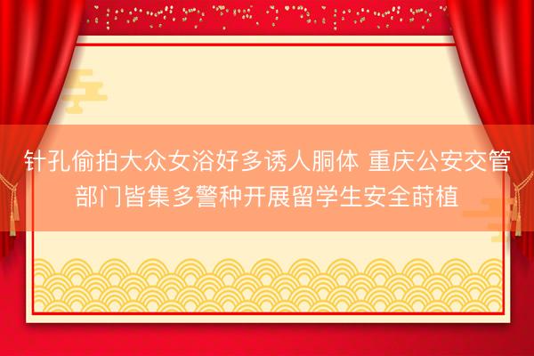 针孔偷拍大众女浴好多诱人胴体 重庆公安交管部门皆集多警种开展留学生安全莳植